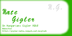 mate gigler business card